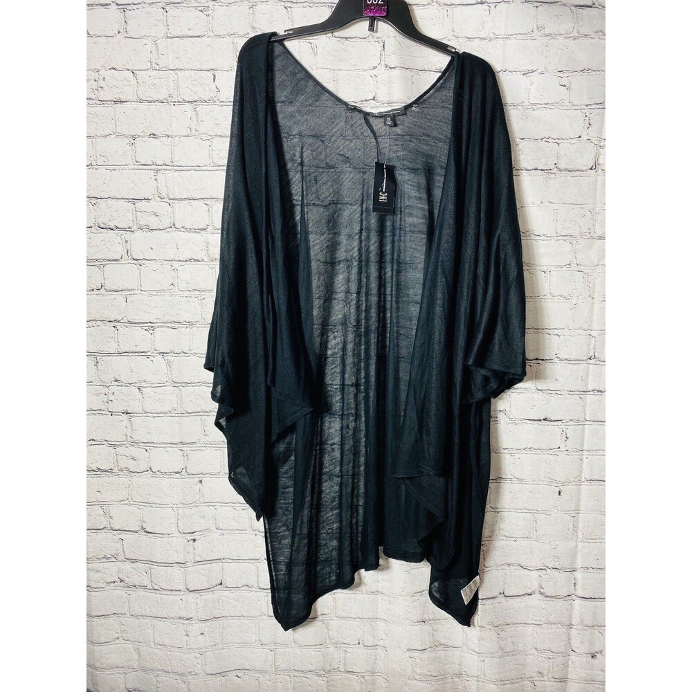INC‎ women’s Black Open beach cover up kimono Size One Size